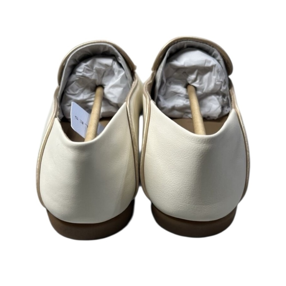 Aerosoles Bay Pipe Trim Cream Leather Loafers Women’s Flats Size 9M NWB - Picture 4 of 9